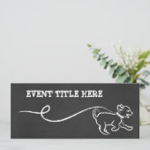 犬の散歩用チョーク 招待状 (スタンド正面)