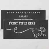 犬の散歩用チョーク 招待状 (正面/裏面)