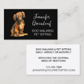 犬の散歩 ビジネスカード (正面/裏面)