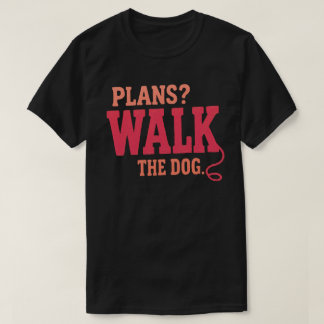 犬の散歩 プラン 面白い ドッグウォーカー ビンテージ風デザイン Tシャツ