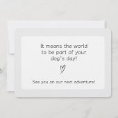 犬の散歩 ペットシッター サンキューカード (裏面)