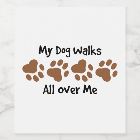 犬の散歩 ワインラベル (シングルラベル)