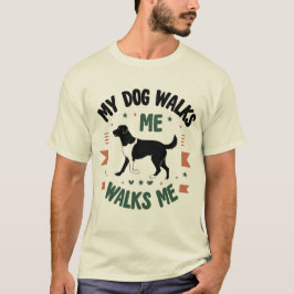 犬の散歩 Tシャツ