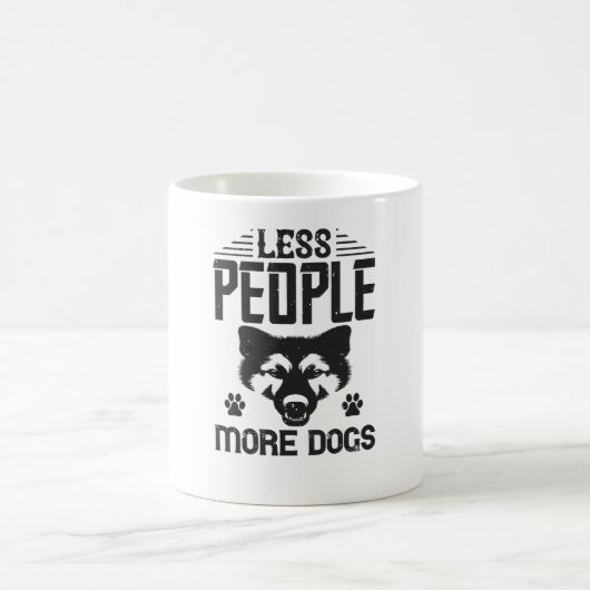 犬の数が少ない コーヒーマグカップ (中央)