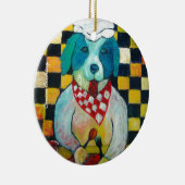 犬の料理 セラミックオーナメント (右)