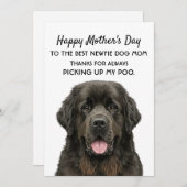 犬の新婚ママの母の日のカード 招待状 (正面/裏面)