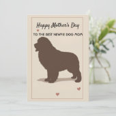 犬の新婚ママの母の日のカード 招待状 (スタンド正面)