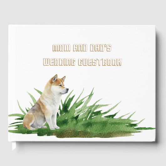 犬の新郎新婦ペット結婚ズ ゲストブック (正面)