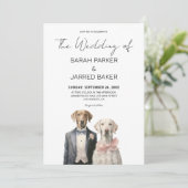 犬の新郎新婦結婚ズ 招待状 (スタンド正面)