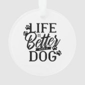 犬の方が命が惜しい オーナメント (裏面)