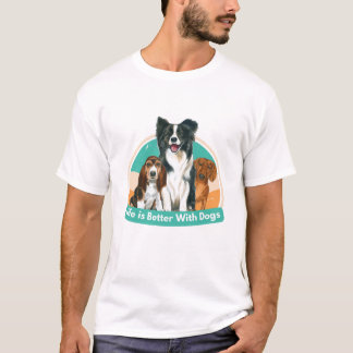 犬の方が命が惜しい | グラフィックユニセックスTシャツ Tシャツ