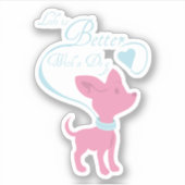 犬の方が命が惜しい シール (正面)