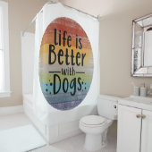 犬の方が命が縮まる シャワーカーテン (インサイチュ)