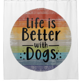 犬の方が命が縮まる シャワーカーテン