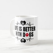 犬の方が暮らしが好い コーヒーマグカップ (正面左)