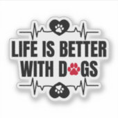 犬の方が暮らしが好い シール (正面)