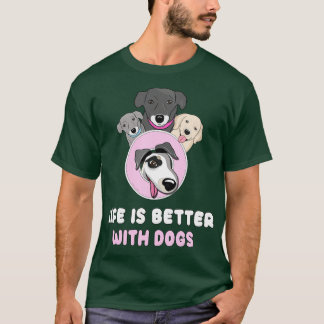 犬の方が暮らしが好い Tシャツ