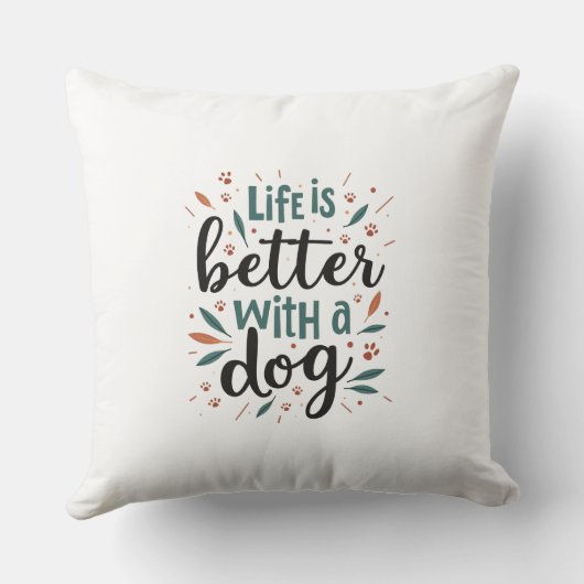 犬の方が良い クッション (裏面)