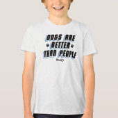 犬の方が良い[Blk/Blu] トライブレンドＴシャツ (正面)