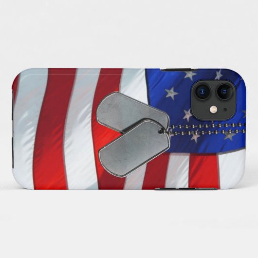 犬の旗のタグ Case-Mate iPhoneケース (裏面(横))