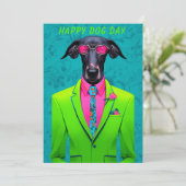 犬の日のグリーティングカードおもしろい- カスタムペット愛人 招待状 (スタンド正面)