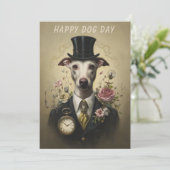 犬の日グリーティングカード - ユニークなペットラブカード 招待状 (スタンド正面)