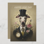 犬の日グリーティングカード - ユニークなペットラブカード 招待状 (正面/裏面)