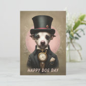 犬の日グリーティングカード - ユニークなペットラブカード 招待状 (スタンド正面)