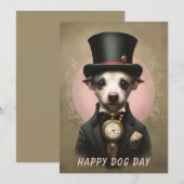 犬の日グリーティングカード - ユニークなペットラブカード 招待状 (正面/裏面)