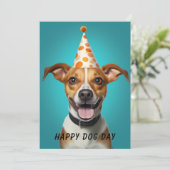 犬の日グリーティングカード - ユニークなペットラブカード 招待状 (スタンド正面)