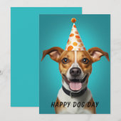 犬の日グリーティングカード - ユニークなペットラブカード 招待状 (正面/裏面)