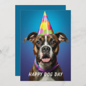 犬の日グリーティングカード - ユニークなペットラブカード 招待状 (正面/裏面)