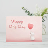 犬の日グリーティングカード - ユニークなペットラブカード 招待状 (スタンド正面)