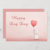 犬の日グリーティングカード - ユニークなペットラブカード 招待状 (正面/裏面)