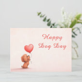 犬の日グリーティングカード - ユニークなペットラブカード 招待状 (スタンド正面)