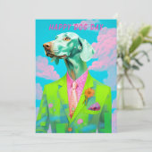 犬の日グリーティングカード - ユニークなペットラブカード 招待状 (スタンド正面)