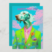 犬の日グリーティングカード - ユニークなペットラブカード 招待状 (正面/裏面)