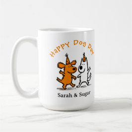犬の日マグカップ - かわいい肉球プリントのコーヒーカップ 犬好き コーヒーマグカップ