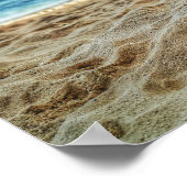 犬の日リラックスビーチ、海砂と太陽 ポスター (角)