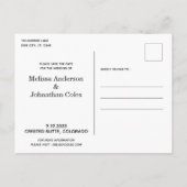 犬の日付を保存結婚する 案内ポストカード (裏面)