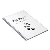 犬の日記、ペットの足 ノートブック (右側)