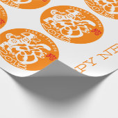 犬の旧正月2018は色BのカスタムWPを選びます ラッピングペーパー (角)