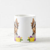 犬の春の花 コーヒーマグカップ (中央)