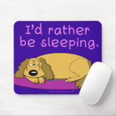 犬の昼寝のマウスパッド(海軍) マウスパッド (マウス)