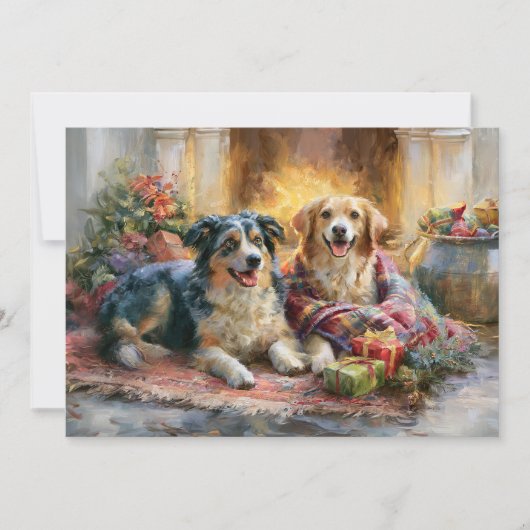 犬の暖炉 クリスマス ギフト (正面)