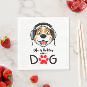 犬の暮らしがよい スタンダードランチョンナプキン (インサイチュ)