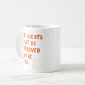 犬の書イラストレーション付き手タイポグラフィ コーヒーマグカップ (正面左)