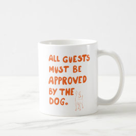 犬の書イラストレーション付き手タイポグラフィ コーヒーマグカップ