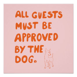 犬の書イラストレーション付き手タイポグラフィ ポスター