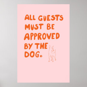 犬の書イラストレーション付き手タイポグラフィ ポスター